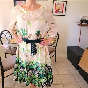 Vanessa Virginia Anthropologie Silk Tunic Dress XS